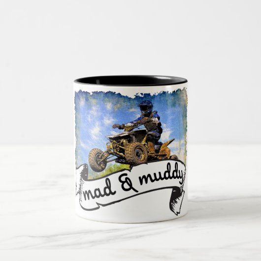 Tasse 2 Couleurs Folie de quadruple (Centre)