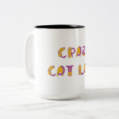 Tasse 2 Couleurs Folle des chats (Devant gauche)