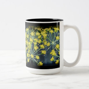 Tasse 2 Couleurs Fond d'aquarelle en noir