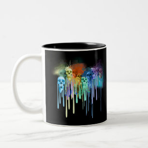 Tasse 2 Couleurs Fondre des crânes colorés