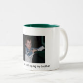 Tasse 2 Couleurs Fonds de aide de récupération d'autisme de frère, (Devant droit)