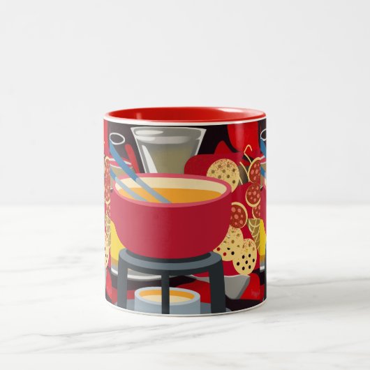 Tasse 2 Couleurs Fondue de fromage (Centre)