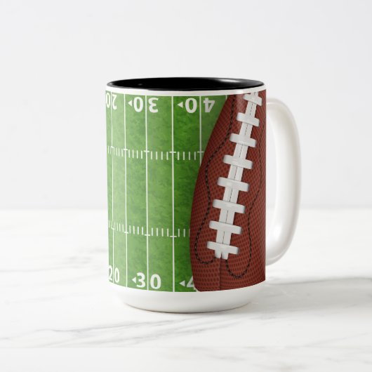 Tasse 2 Couleurs Football (Devant droit)
