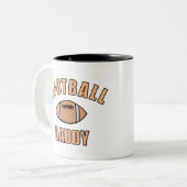 Tasse 2 Couleurs Football Daddy Dessin Et Texte (Devant gauche)