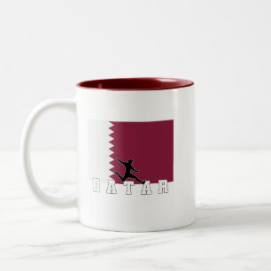 Tasse 2 Couleurs Football Qatar Équipe Nationale du Qatar