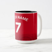 Tasse 2 Couleurs Football Red Jersey (Devant droit)