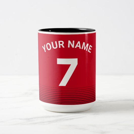 Tasse 2 Couleurs Football Red Jersey (Centre)