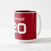 Tasse 2 Couleurs Football Red Jersey (Devant droit)