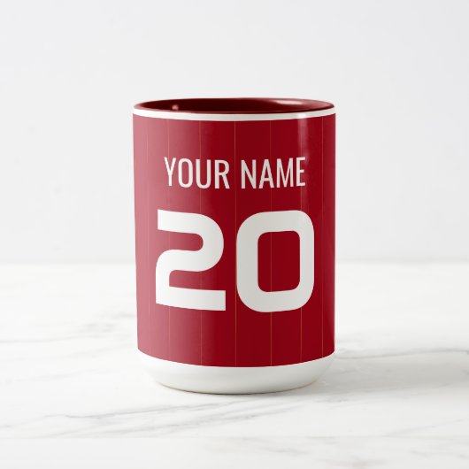 Tasse 2 Couleurs Football Red Jersey (Centre)