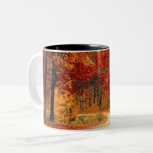Tasse 2 Couleurs Forêt d'automne (Devant gauche)