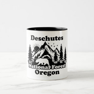 Tasse 2 Couleurs Forêt nationale de Deschutes vintage Oregon