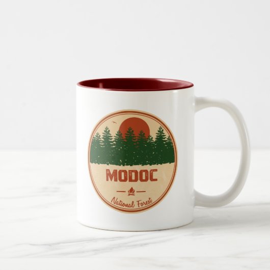 Tasse 2 Couleurs Forêt nationale de Modoc (Droit)