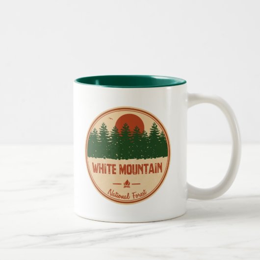 Tasse 2 Couleurs Forêt nationale de Mt. Washington (Droit)