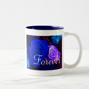 Tasse 2 Couleurs Forever Love bleu violet Rose