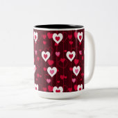 Tasse 2 Couleurs Forever Love Red Hearts (Devant droit)