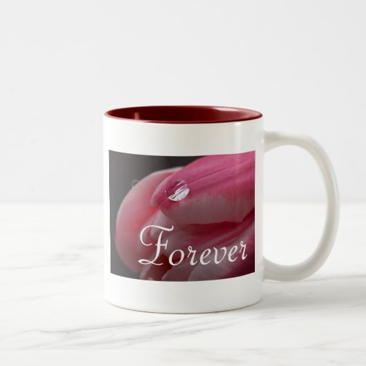 Tasse 2 Couleurs Forever Love Rose Raindrop (Droit)