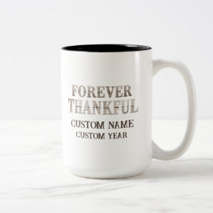 Tasse 2 Couleurs Forever Thankful Cottagecore personnalisable
