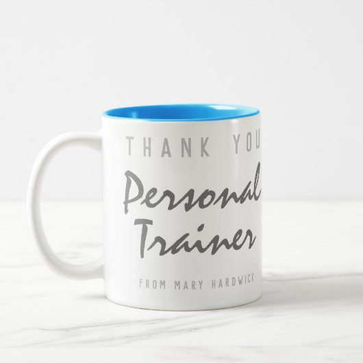 Tasse 2 Couleurs Formateur personnel Merci (Gauche)