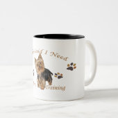 Tasse 2 Couleurs Formation des besoins de Yorkshire Terrier (Devant droit)