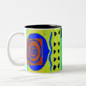 Tasse 2 Couleurs Formes bleu clair géométrique Abstraites (Gauche)