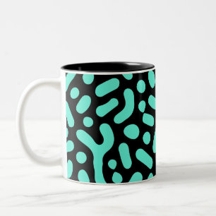 Tasse 2 Couleurs Formes géométriques monochromatiques vertes