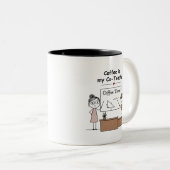 Tasse 2 Couleurs Formule de café pour enseignants (Devant droit)