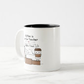 Tasse 2 Couleurs Formule de café pour enseignants (Devant gauche)