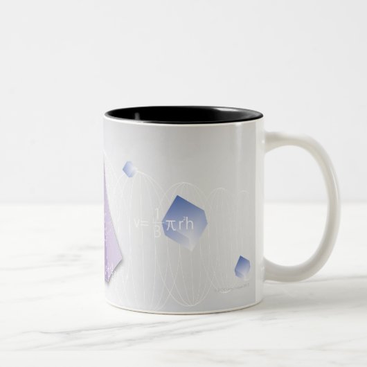 Tasse 2 Couleurs Formule, graphique, symboles 8 de maths (Droit)