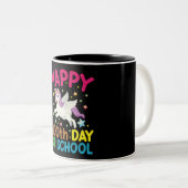 Tasse 2 Couleurs Formule Mathématique 100 Jours D'école Drôle Prof (Devant droit)