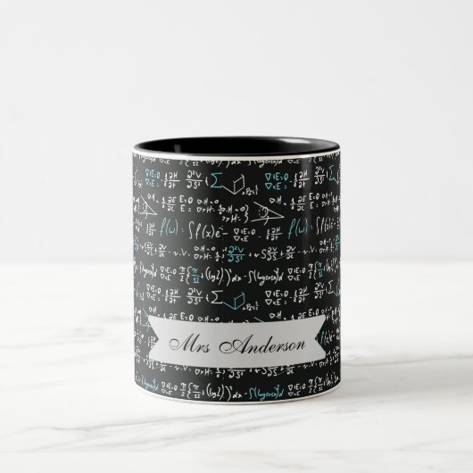 Tasse 2 Couleurs Formules mathématiques (Centre)