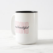 Tasse 2 Couleurs Fort et beau 15 oz (Devant gauche)