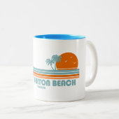 Tasse 2 Couleurs Fort Walton Beach Floride Sun Palm Trees (Devant droit)