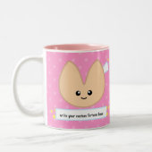Tasse 2 Couleurs Fortune de biscuit de fortune - personnalisable ! (Gauche)