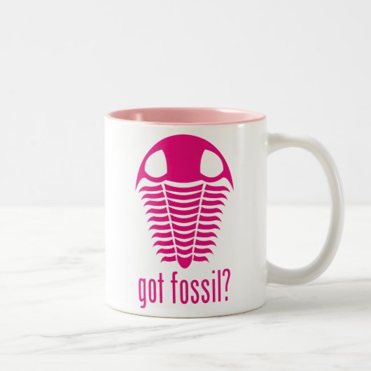 Tasse 2 Couleurs FOSSILE OBTENU ? Trilobite rose (Droit)