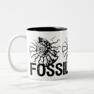 Tasse 2 Couleurs FOSSILES ROCHE Ammonite