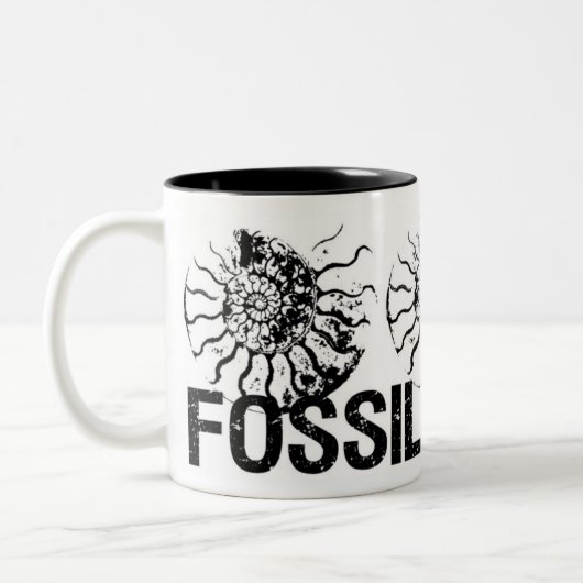 Tasse 2 Couleurs FOSSILES ROCHE Ammonite (Gauche)