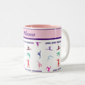 Tasse 2 Couleurs Fou de la gymnastique (Devant droit)