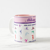 Tasse 2 Couleurs Fou de la gymnastique (Devant gauche)