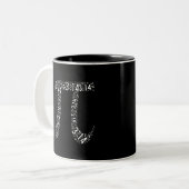 Tasse 2 Couleurs Fou de maths Pi (Devant gauche)