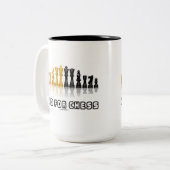 Tasse 2 Couleurs Fou d'échecs (échiquier réfléchissant) (Devant gauche)