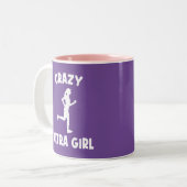 Tasse 2 Couleurs Fou Ultra Running Girl (Devant gauche)