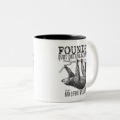 Tasse 2 Couleurs Founder Quiet Quitting Movement Cute Sloth (Devant droit)