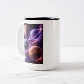 Tasse 2 Couleurs Four Unique Space Planets (Devant gauche)