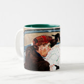 Tasse 2 Couleurs Fourchette dans la route (Devant gauche)