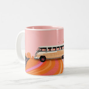 Tasse 2 Couleurs Fourgon aménagé Volkswagen des années 1960 ou 1970