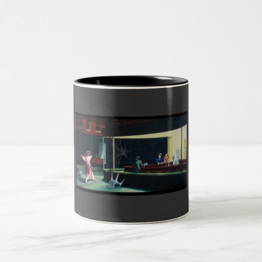 Tasse 2 Couleurs Fourmilier de Nighthawks (Centre)