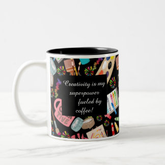 Tasse 2 Couleurs fournitures d'art moderne tendance motif pour les 