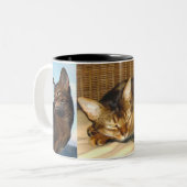 Tasse 2 Couleurs Fourrure vermeille de chat abyssinien (Devant gauche)