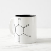 Tasse 2 Couleurs fous par caféine (Devant gauche)