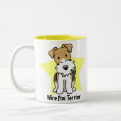 Tasse 2 Couleurs Fox Terrier de fil d'étoile de Kawaii (Gauche)